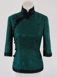 Dark green silk Chinese Clothes CCJ14