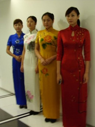 Four hand  painted cheongsam