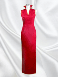 Red silk cheongsam sct206