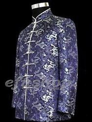 Dark blue chinese men's jacket