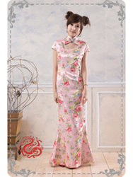 Pink cheongsam dress SMS64