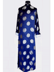 Navy blue with silver circles gown CCC11