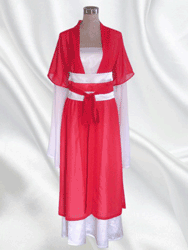 Red chiffon with white satin hanfu dress.Wear it, you will feel come back to the ancientryOHF38