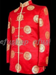 Red chinese men's jacket