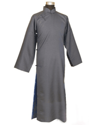 Grey men's cheongsam CCC12