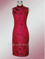 Red sleevless dress SCT46