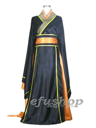 Black traditional Hanfu dress men's style ohf004