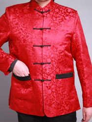 Red dragon brocade Men's jacket CCM44