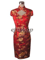 red cheongsam dress SCT32