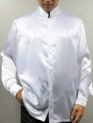 White silk men's jacket CCM34