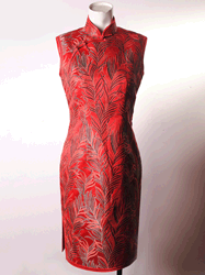 Red brocade cheongsam dress SCT261 