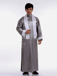 Grey silk gown CCC06