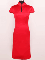 Red brocade cheongsam dress SCT225