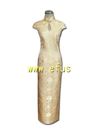 Golden rich flower cheongsam dress SCT119