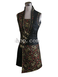 Black improved cheongsam dress SCT170