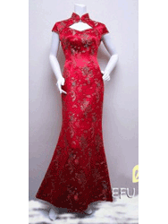 Red dragon&phoenix cheongsam dress SCT147