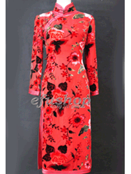 Red cheongsam dress SCV34