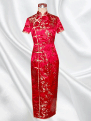 Red brocade cheongsam dress SCT205