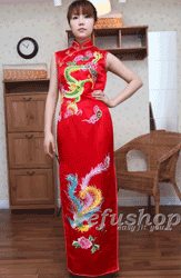 Embroidery cheongsam SQE87