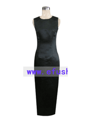 Black silk dress SCT74