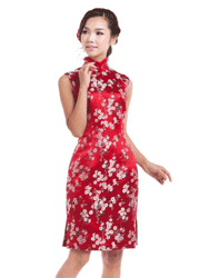 red cheongsam dress SCT15