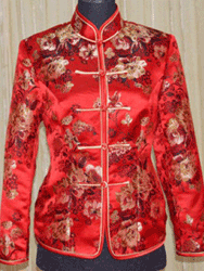 Red peony Chinese Clothes CCJ07