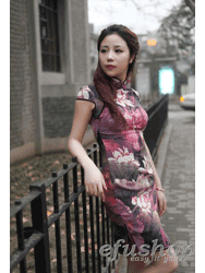 White pure Silk Qipao SCS39