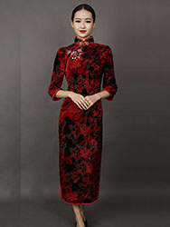 velvet cheongsam