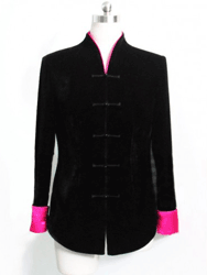 Black velour jacket CCJ146