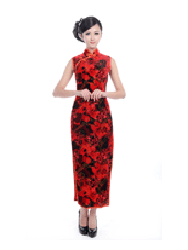 Fine quality velour cheongsam SCV32