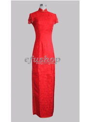 Red traditional Chinese cheongsam dress SCT260