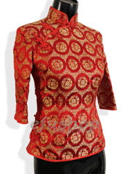 Red Chinese women jacket CCJ144
