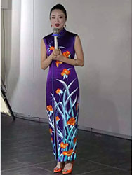 Miss Guo's embroidered cheongsam dress