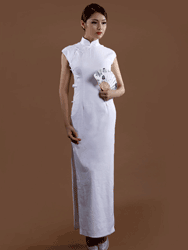 white long cheongsam